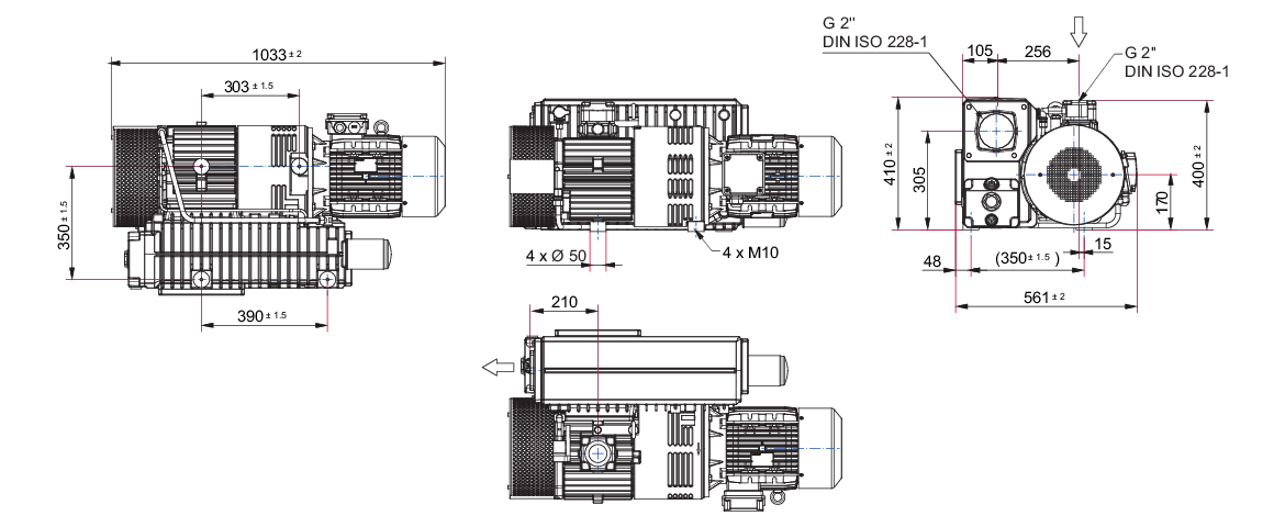 Hena 301 S單級旋片真空泵 Hena 301 S單級旋片真空泵