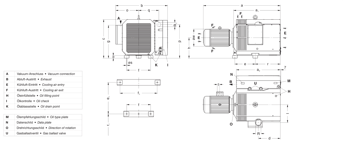 VC 700旋片真空泵 VC 700旋片真空泵