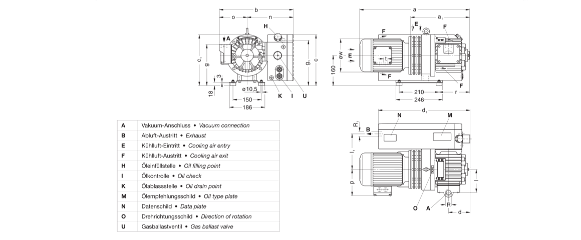 VCE 40旋片真空泵 VCE 40旋片真空泵