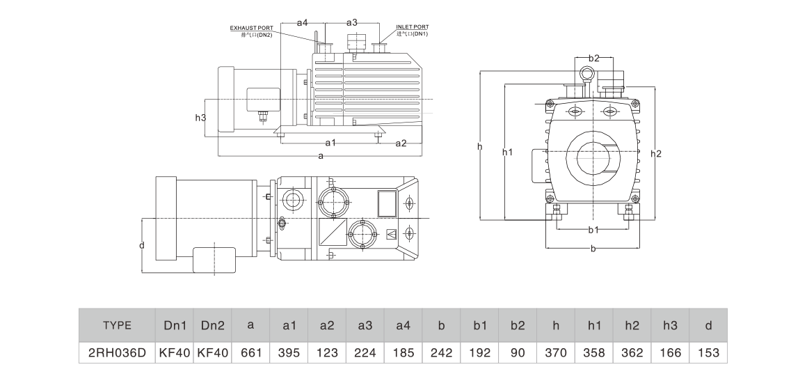 2RH036D雙級旋片真空泵 2RH036D雙級旋片真空泵