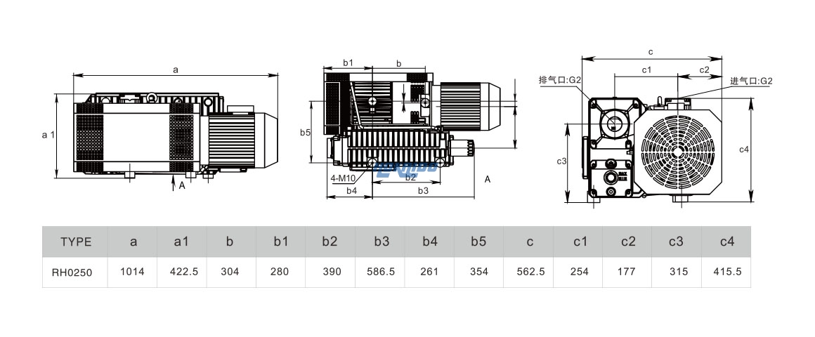RH0250單級旋片真空泵安裝圖.jpg RH0250單級旋片真空泵安裝圖.jpg